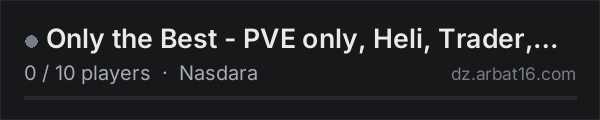 Only the Best - PVE only, Heli, Trader, Keycards on the AR16 DayZ server list
