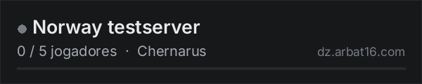 Norway testserver na lista de servidores de DayZ da AR16