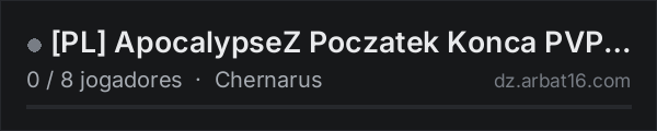 [PL] ApocalypseZ Poczatek Konca PVP PVE [Prace] ^ 1shot1kill.pl na lista de servidores de DayZ da AR16