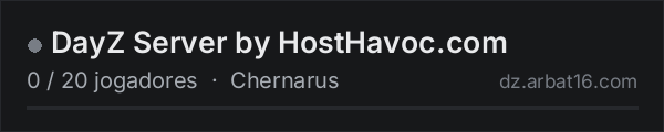 DayZ Server by HostHavoc.com na lista de servidores de DayZ da AR16