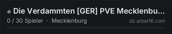 Die Verdammten [GER] PVE Mecklenburg Trader Car Heli Quest in der DayZ-Serverliste von AR16