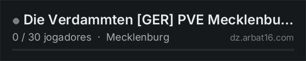 Die Verdammten [GER] PVE Mecklenburg Trader Car Heli Quest na lista de servidores de DayZ da AR16