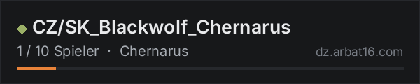 CZ/SK_Blackwolf_Chernarus in der DayZ-Serverliste von AR16