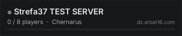 Strefa37 TEST SERVER on the AR16 DayZ server list