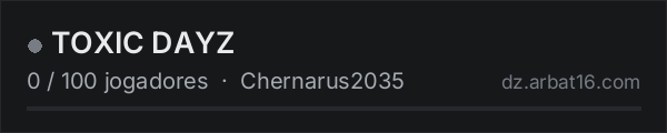 TOXIC DAYZ na lista de servidores de DayZ da AR16