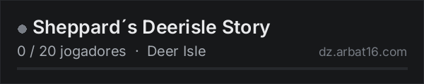 Sheppard´s Deerisle Story na lista de servidores de DayZ da AR16