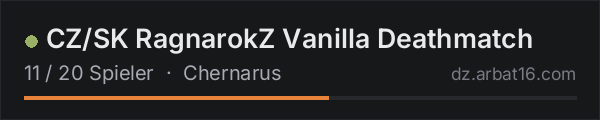 CZ/SK RagnarokZ Vanilla Deathmatch in der DayZ-Serverliste von AR16
