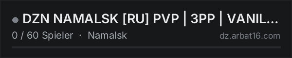 DZN NAMALSK [RU] PVP | 3PP | VANILLA++ in der DayZ-Serverliste von AR16