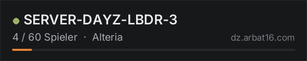 SERVER-DAYZ-LBDR-3 in der DayZ-Serverliste von AR16