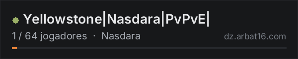 Yellowstone|Nasdara|PvPvE| na lista de servidores de DayZ da AR16