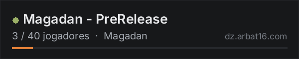 Magadan - PreRelease na lista de servidores de DayZ da AR16