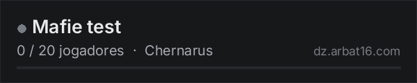 Mafie test na lista de servidores de DayZ da AR16