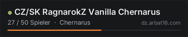 CZ/SK RagnarokZ Vanilla Chernarus in der DayZ-Serverliste von AR16