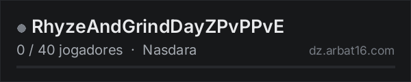 RhyzeAndGrindDayZPvPPvE na lista de servidores de DayZ da AR16