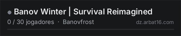 Banov Winter | Survival Reimagined na lista de servidores de DayZ da AR16