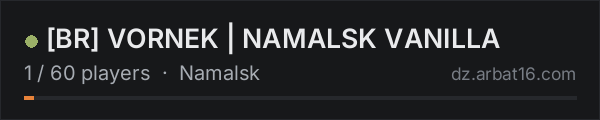 [BR] VORNEK | NAMALSK VANILLA on the AR16 DayZ server list