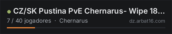 CZ/SK Pustina PvE Chernarus- Wipe 18.10. na lista de servidores de DayZ da AR16