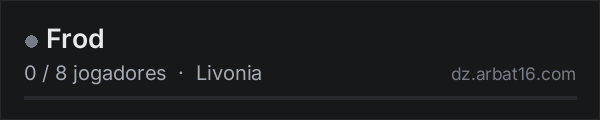 Frod na lista de servidores de DayZ da AR16