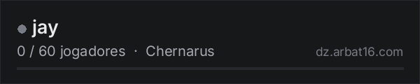 jay na lista de servidores de DayZ da AR16