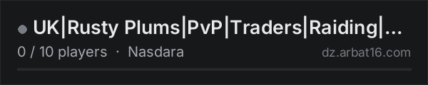 UK|Rusty Plums|PvP|Traders|Raiding|Airdrops|Drugs|Blackmarket on the AR16 DayZ server list