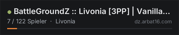 BattleGroundZ :: Livonia [3PP] | Vanilla++ in der DayZ-Serverliste von AR16
