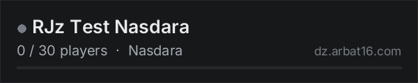 RJz Test Nasdara on the AR16 DayZ server list