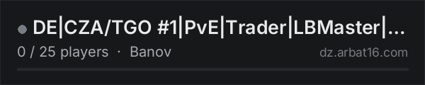 DE|CZA/TGO #1|PvE|Trader|LBMaster|Rag|Events|AI/AI-Convoy on the AR16 DayZ server list