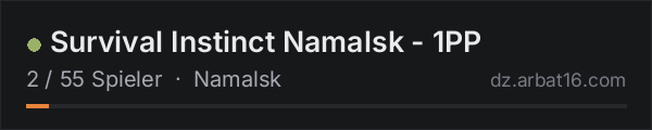 Survival Instinct Namalsk - 1PP in der DayZ-Serverliste von AR16
