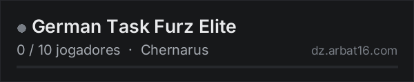 German Task Furz Elite na lista de servidores de DayZ da AR16
