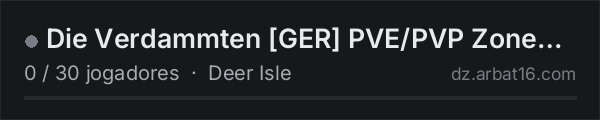Die Verdammten [GER] PVE/PVP Zonen Deer Isle Trader Car Quest H na lista de servidores de DayZ da AR16