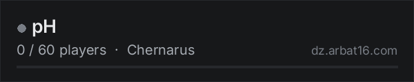 pH on the AR16 DayZ server list