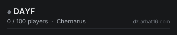 DAYF on the AR16 DayZ server list