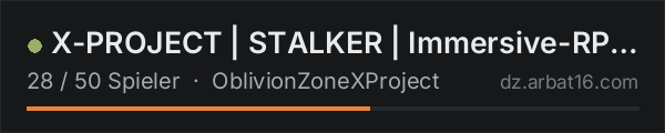 X-PROJECT | STALKER | Immersive-RP | XP_MAP in der DayZ-Serverliste von AR16