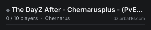 The DayZ After - Chernarusplus - (PvE Only) Simply Vanilla on the AR16 DayZ server list
