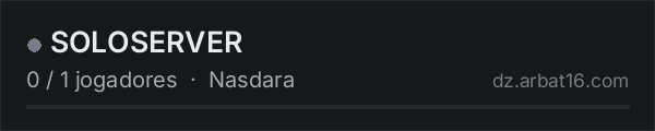 SOLOSERVER na lista de servidores de DayZ da AR16