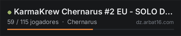 KarmaKrew Chernarus #2 EU - SOLO DUO TRIO | 1PP | VANILLA + MOD na lista de servidores de DayZ da AR16