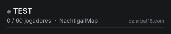TEST na lista de servidores de DayZ da AR16