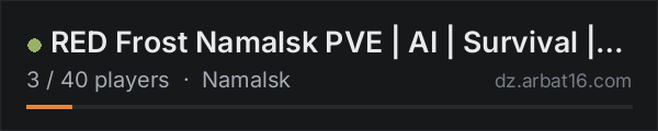 RED Frost Namalsk PVE | AI | Survival | Added Assets | EU on the AR16 DayZ server list