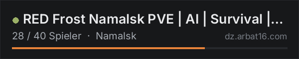 RED Frost Namalsk PVE | AI | Survival | Added Assets | EU in der DayZ-Serverliste von AR16