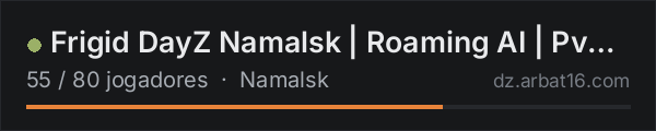 Frigid DayZ Namalsk  | Roaming AI | PvE | Survival | Hardcore | na lista de servidores de DayZ da AR16