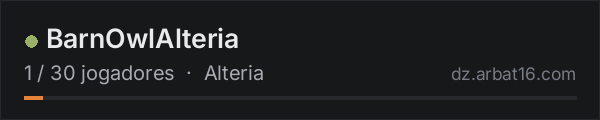 BarnOwlAlteria na lista de servidores de DayZ da AR16