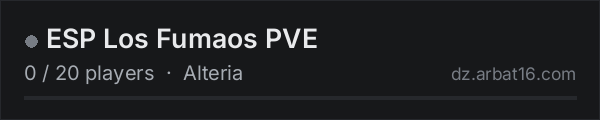 ESP Los Fumaos PVE on the AR16 DayZ server list