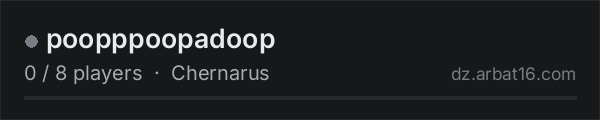 poopppoopadoop on the AR16 DayZ server list