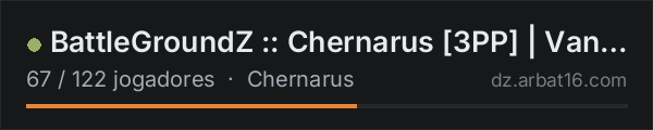 BattleGroundZ :: Chernarus 3PP | Vanilla++ na lista de servidores de DayZ da AR16