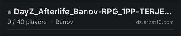 DayZ_Afterlife_Banov-RPG_1PP-TERJEMODS|Hardcore-Survival on the AR16 DayZ server list
