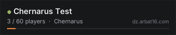 Chernarus Test on the AR16 DayZ server list