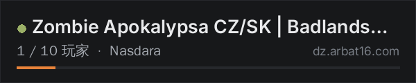 AR16 DayZ 服务器列表中的 Zombie Apokalypsa CZ/SK | Badlands Survivors | Vanilla PvE