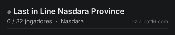 Last in Line Nasdara Province na lista de servidores de DayZ da AR16