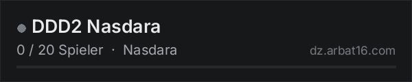 DDD2 Nasdara in der DayZ-Serverliste von AR16