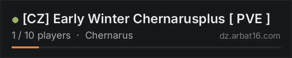CZ Early Winter Chernarusplus PVE on the AR16 DayZ server list